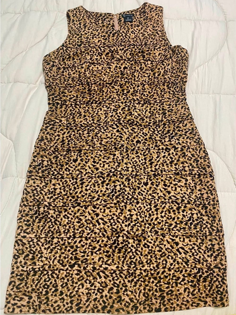 New Directions Petite Leopard Print Dress 10P